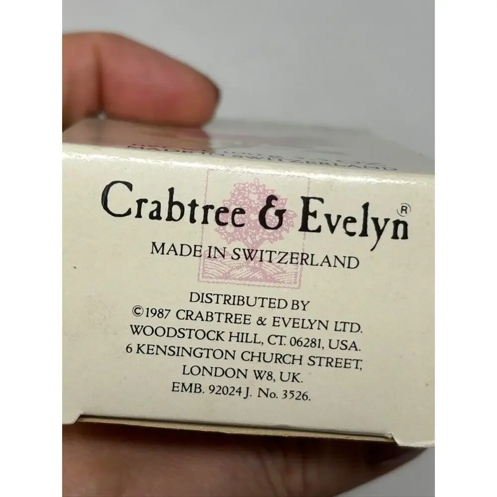 Vtg Crabtree‎ & Evelyn Rosewater with Cold Cream Eau De Rose Bar Soap 3.5 oz NIP